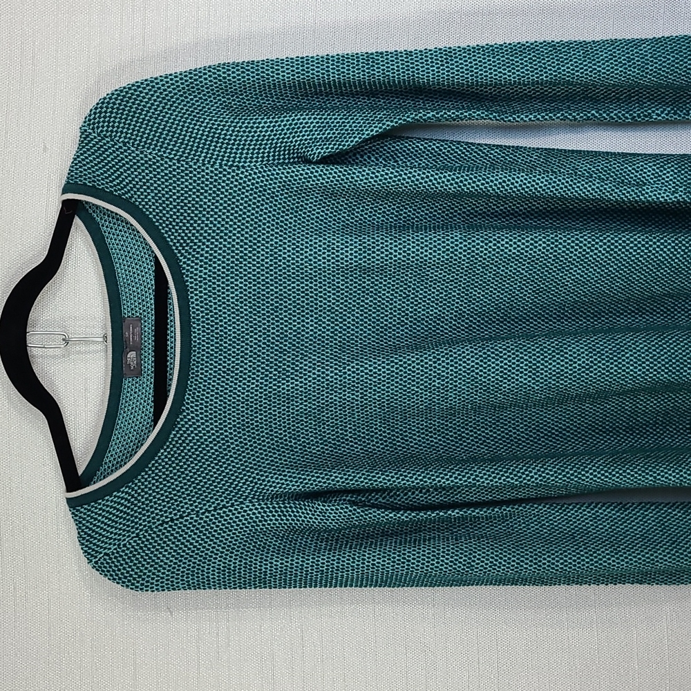 The North Face Top Long Sleeve Sweater Thermal Turquoise Size Small - Picture 2 of 12
